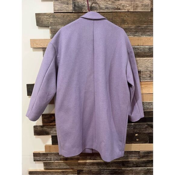 Everlane NWOT Wool Cocoon Coat Lavender Oversize Fit Sz 12 - Picture 4 of 8